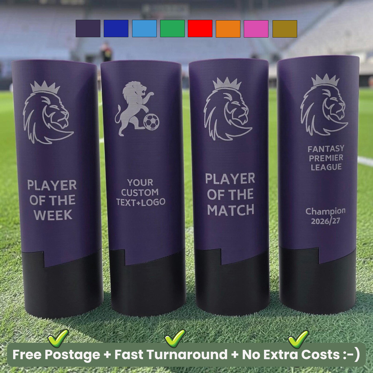 Personalised Football Trophy | 3D Printed Laser Engraved Award